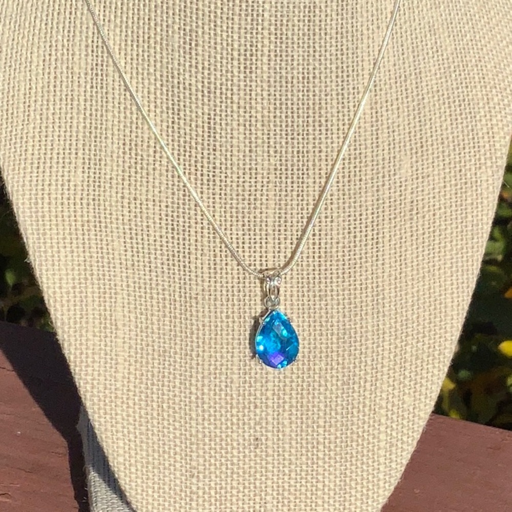 MOONGLOW MAGIC FIRE TOPAZ 925 STERLING SILVER PENDANT